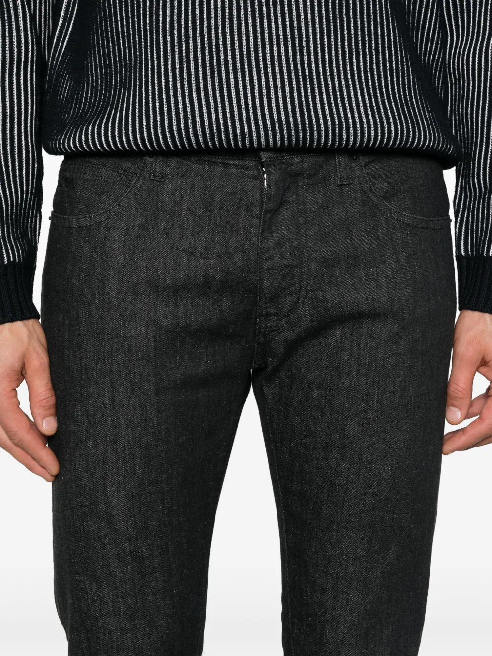 Emporio Armani J45 straight jeans Zwart