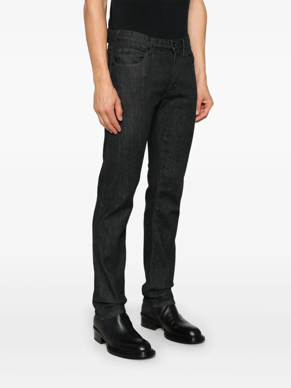 Emporio Armani J45 straight jeans Zwart