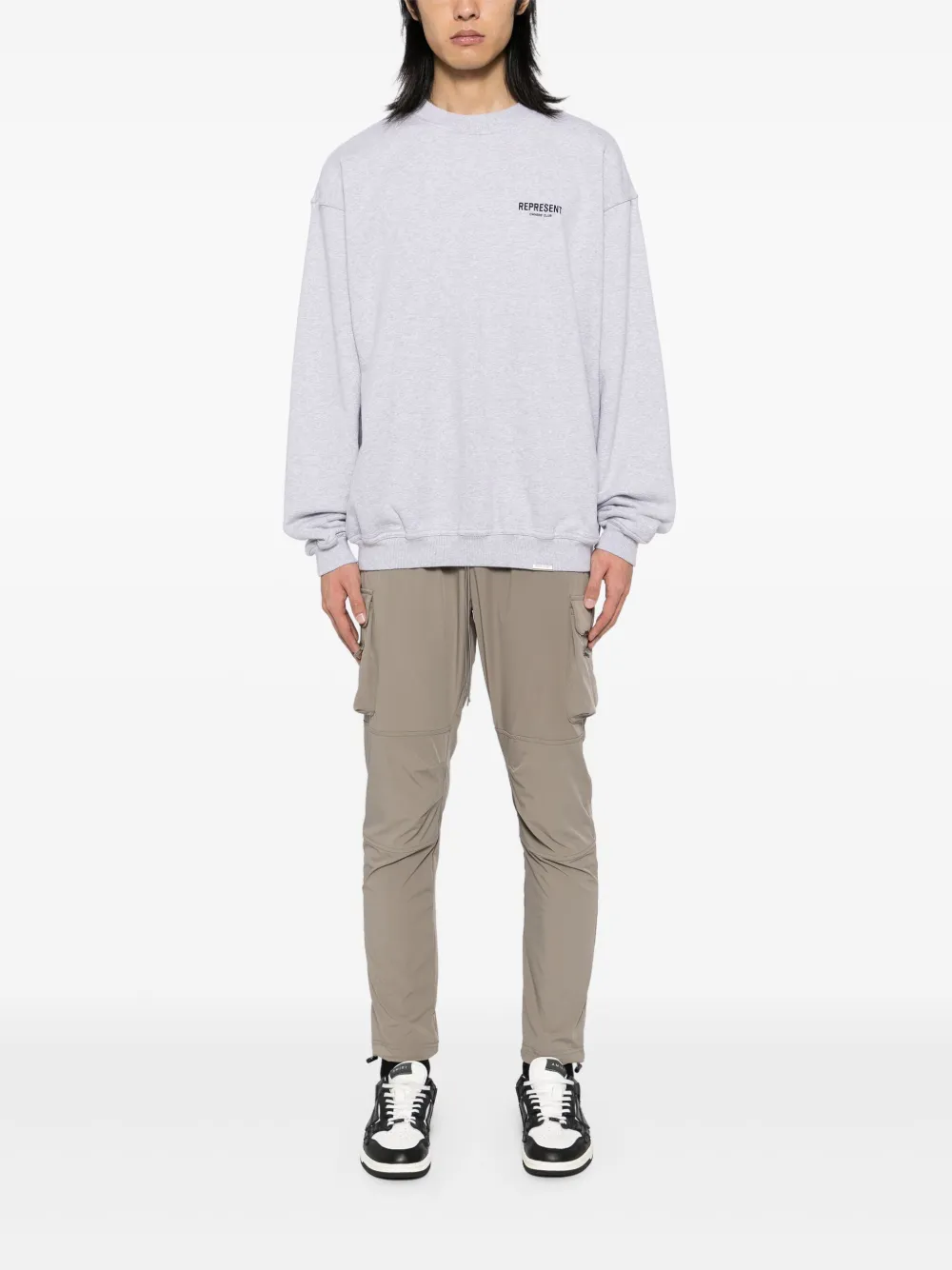 Represent Sweater met logoprint - Grijs
