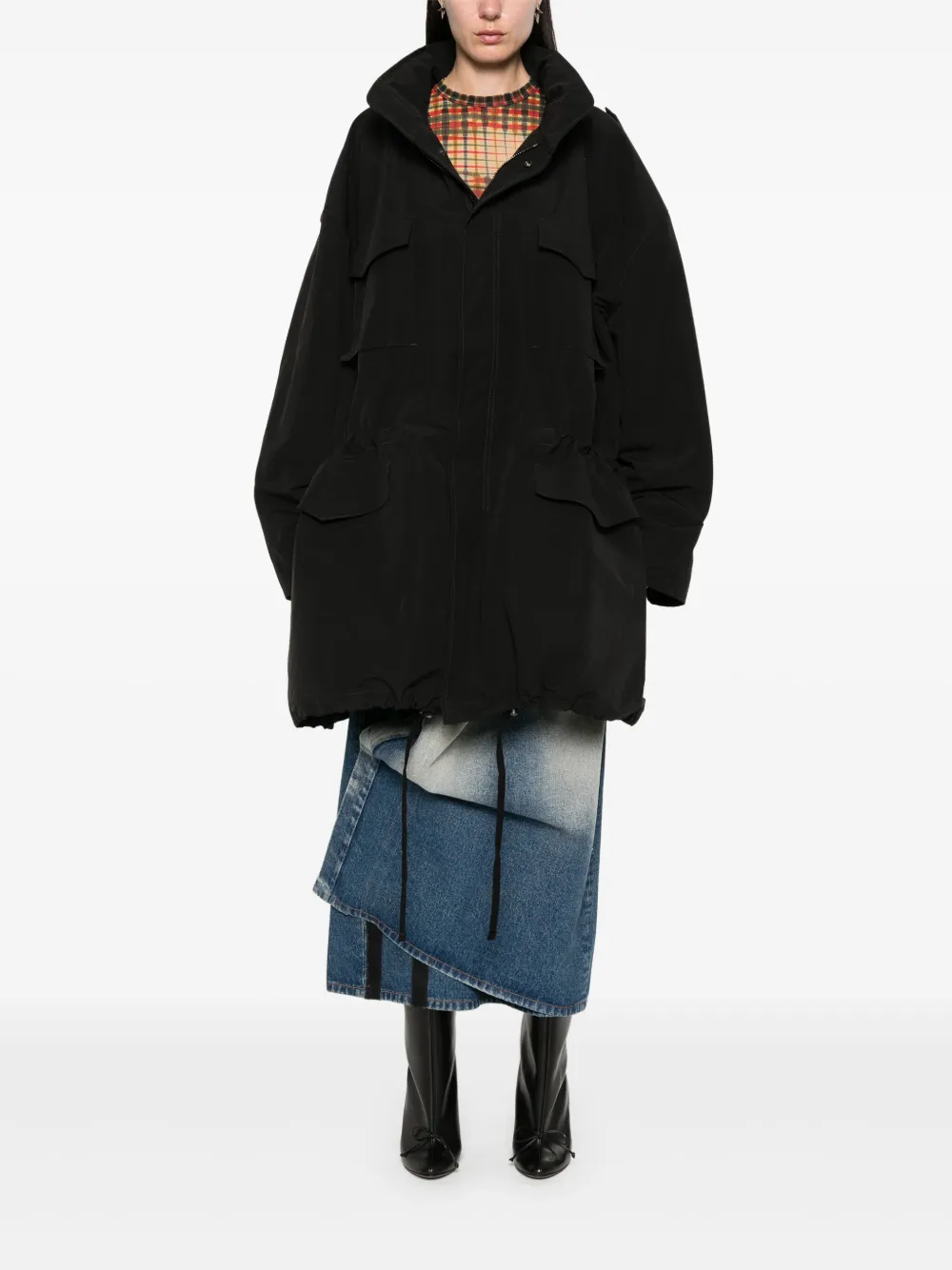 Maison Margiela Jas met capuchon - Zwart