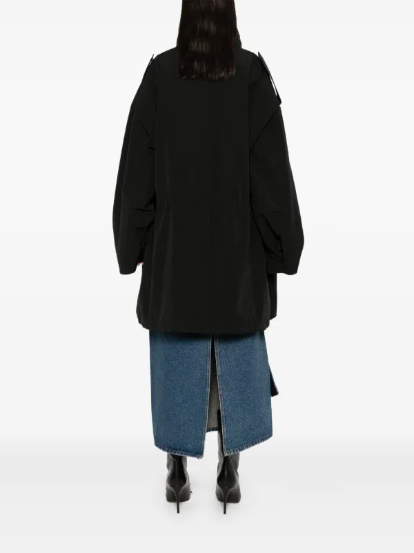 Maison Margiela Hooded Coat | Black | FARFETCH JO