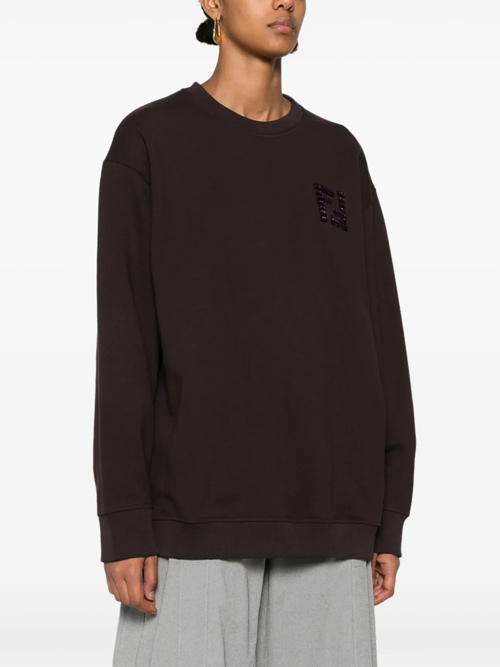 FENDI Sweater met FF logo Paars