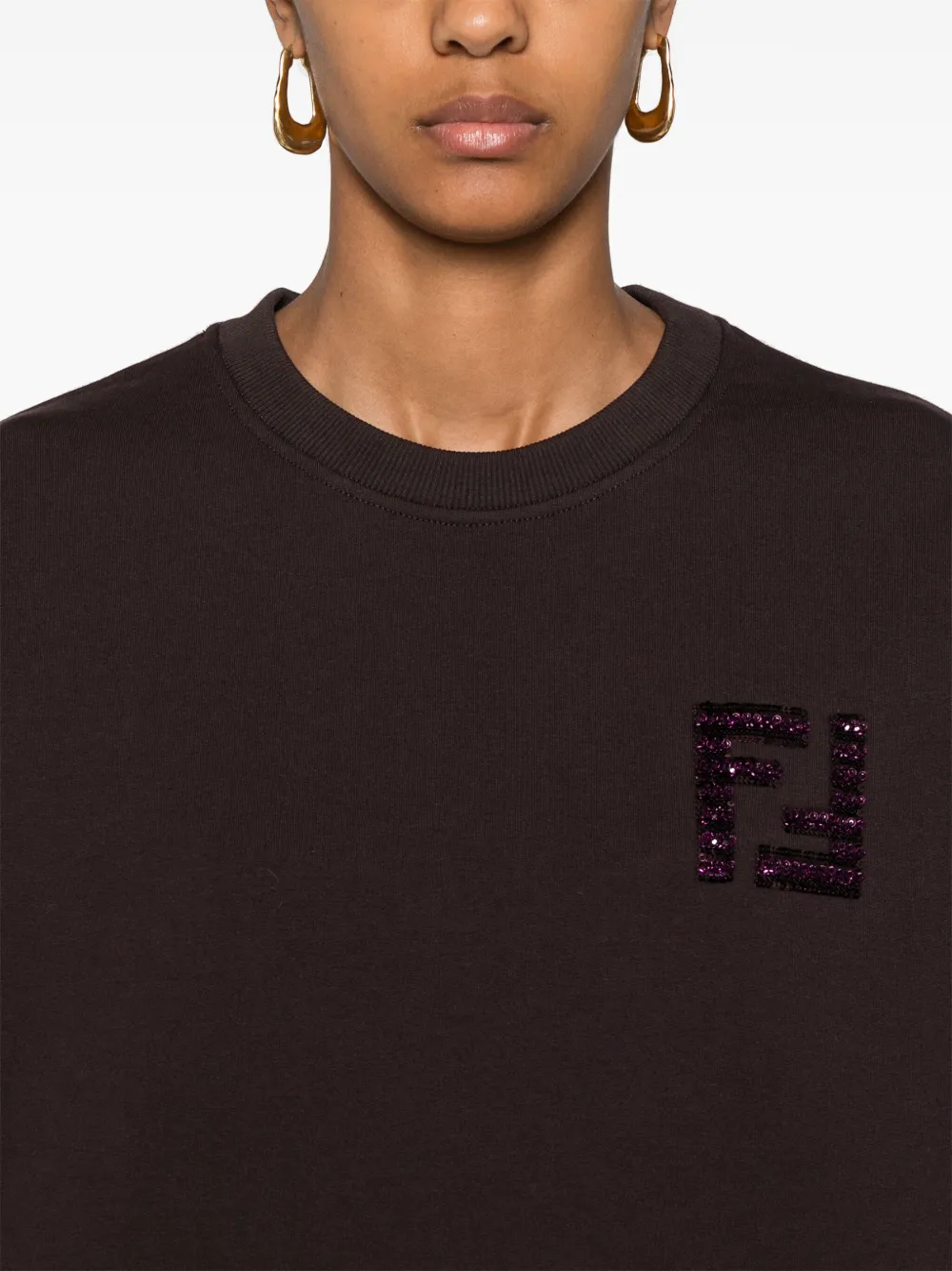 FENDI Sweater met FF logo Paars