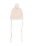 Paz Rodriguez pompom knitted beanie - Neutrals