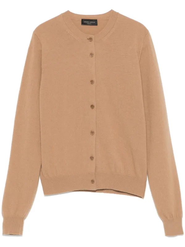 Roberto Collina ラウンドネック カーディガン | ブラウン | FARFETCH JP