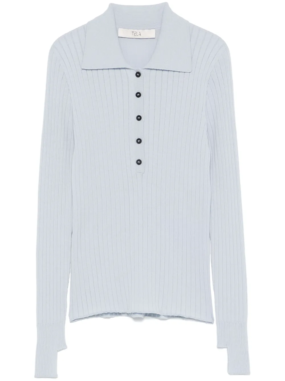 Maje ribbed-knit polo top Women