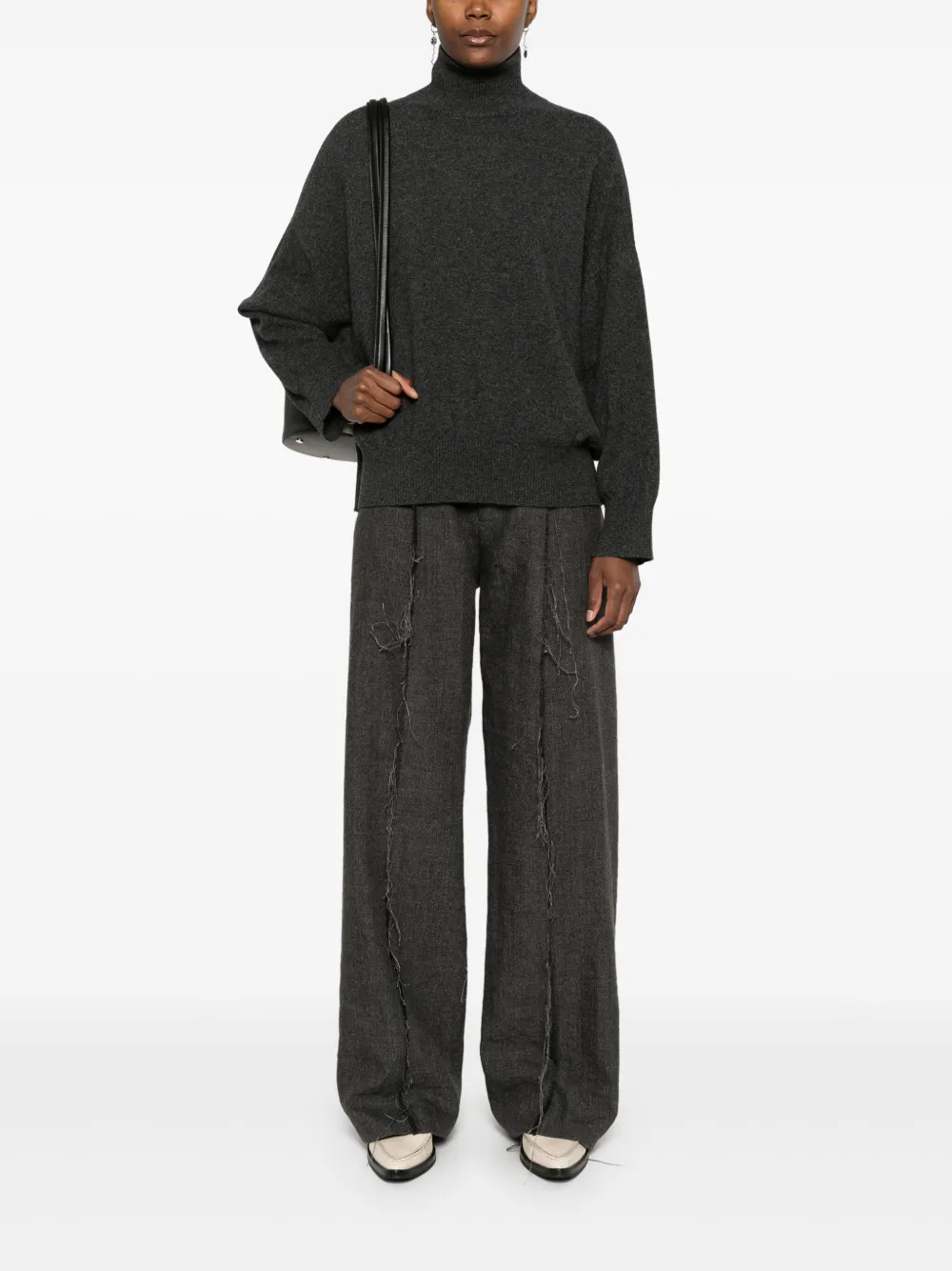 Loulou Studio high-neck sweater - Grijs