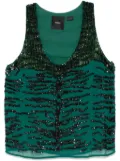 PINKO Nanterre sequinned top - Green