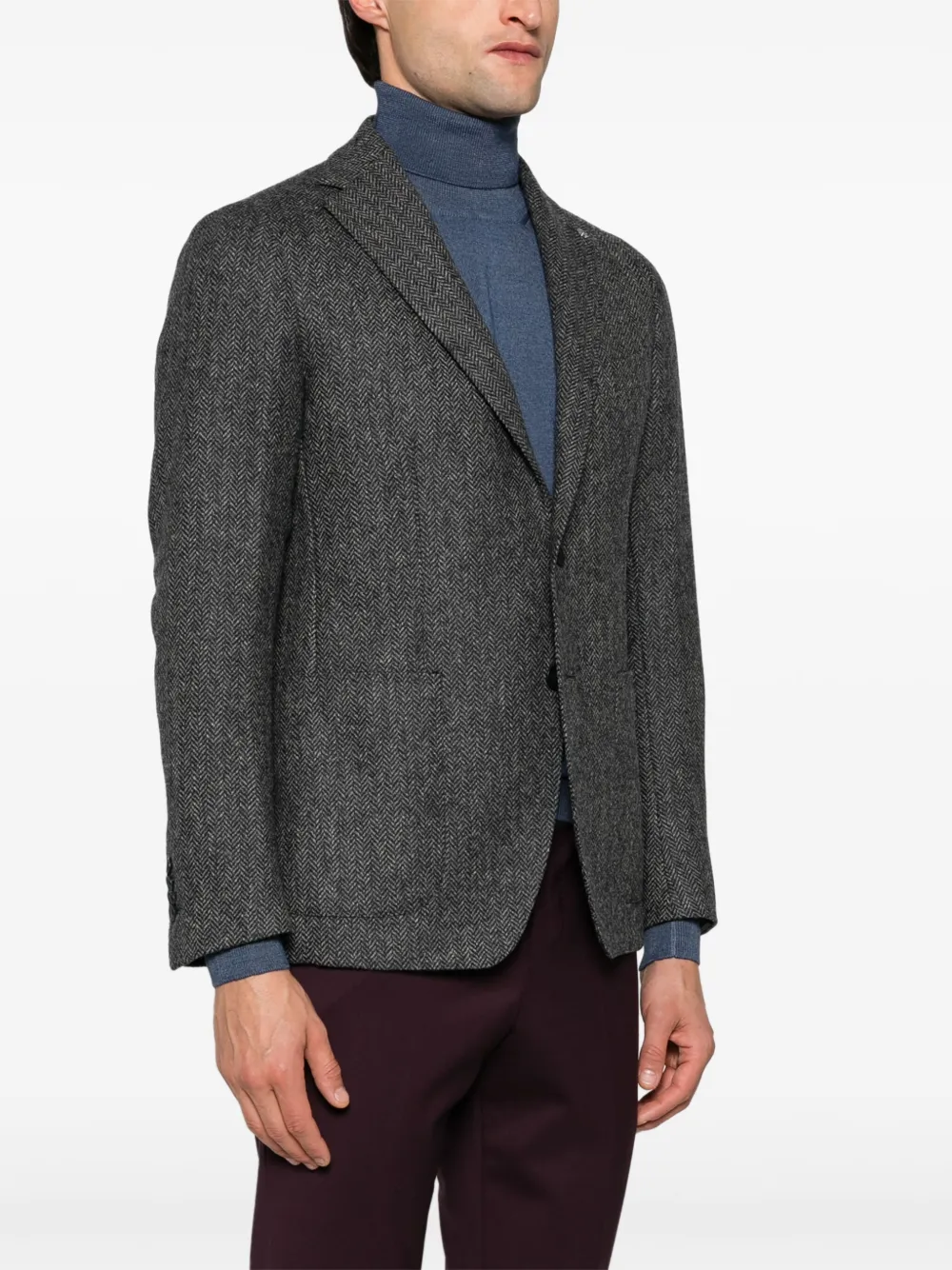 Tagliatore Blazer met visgraatpatroon Blauw