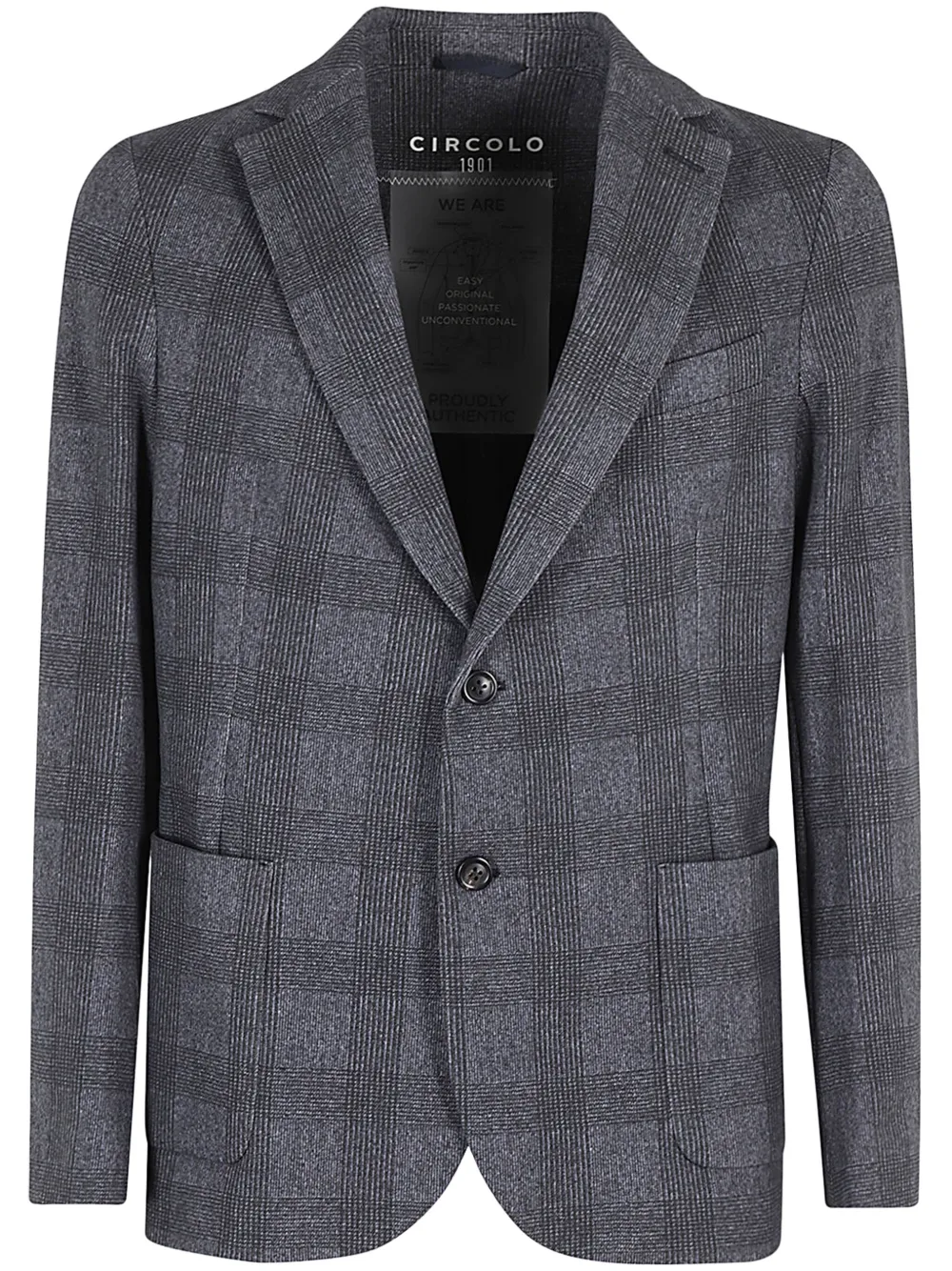 Circolo 1901 checked wool blazer | Blue | Image 1
