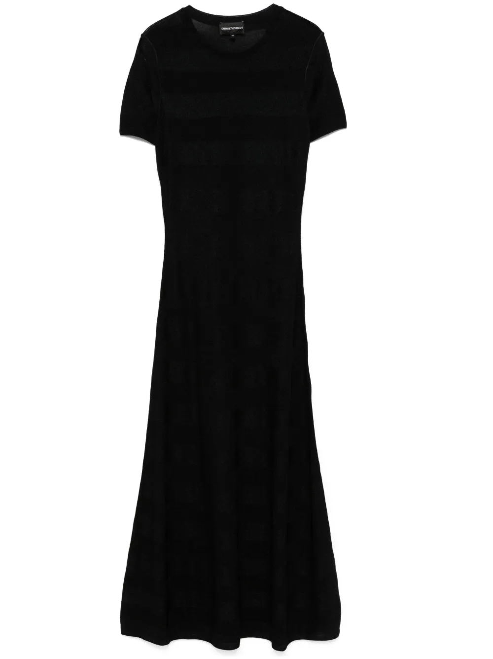 Emporio Armani Gestreepte maxi-jurk Zwart