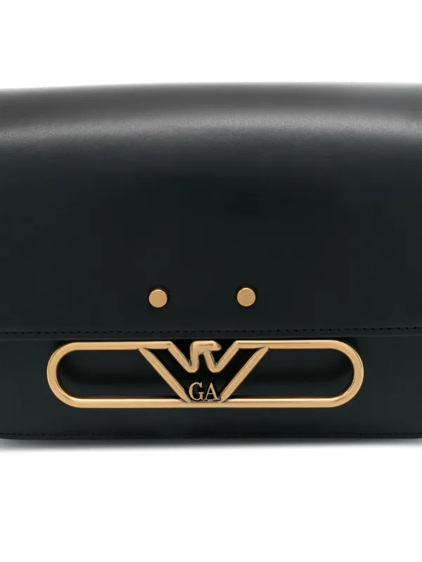 Emporio Armani Eagle logo Shoulder Bag Black FARFETCH AE
