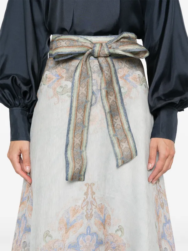 ZIMMERMANN Eden Maxi Skirt | Blue | FARFETCH