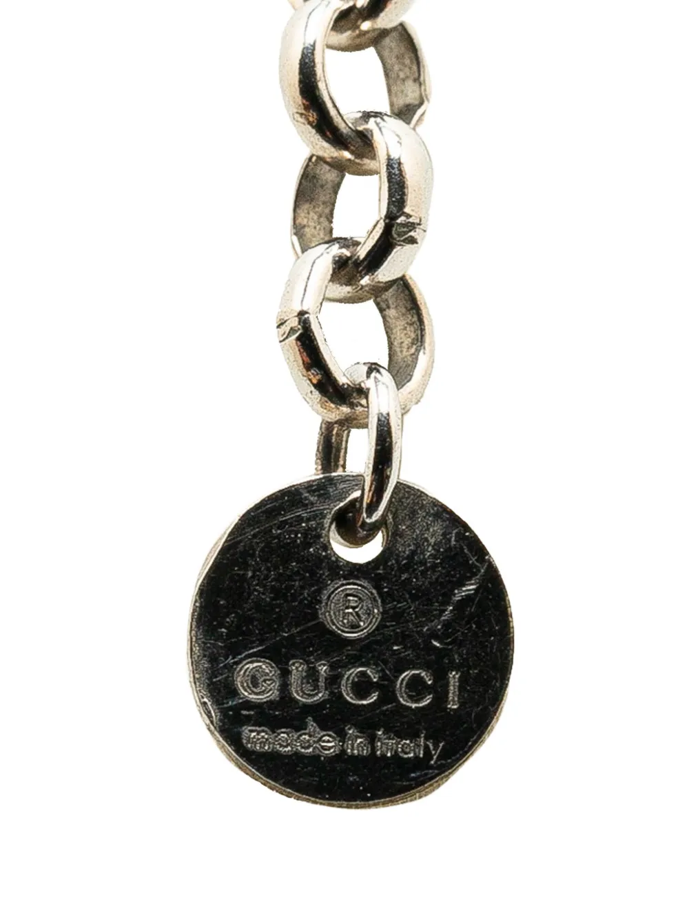 Gucci Pre-Owned 2000-2015 Sterling Silver Ghost Pendant costume necklace - Zilver