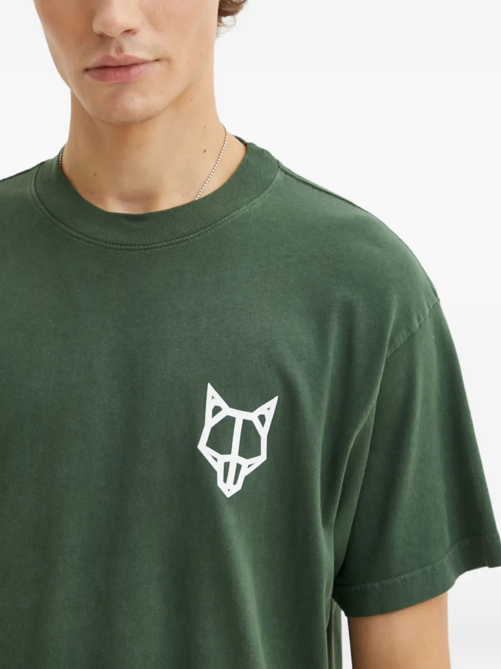 NAKED WOLFE T-shirt met logoprint Groen