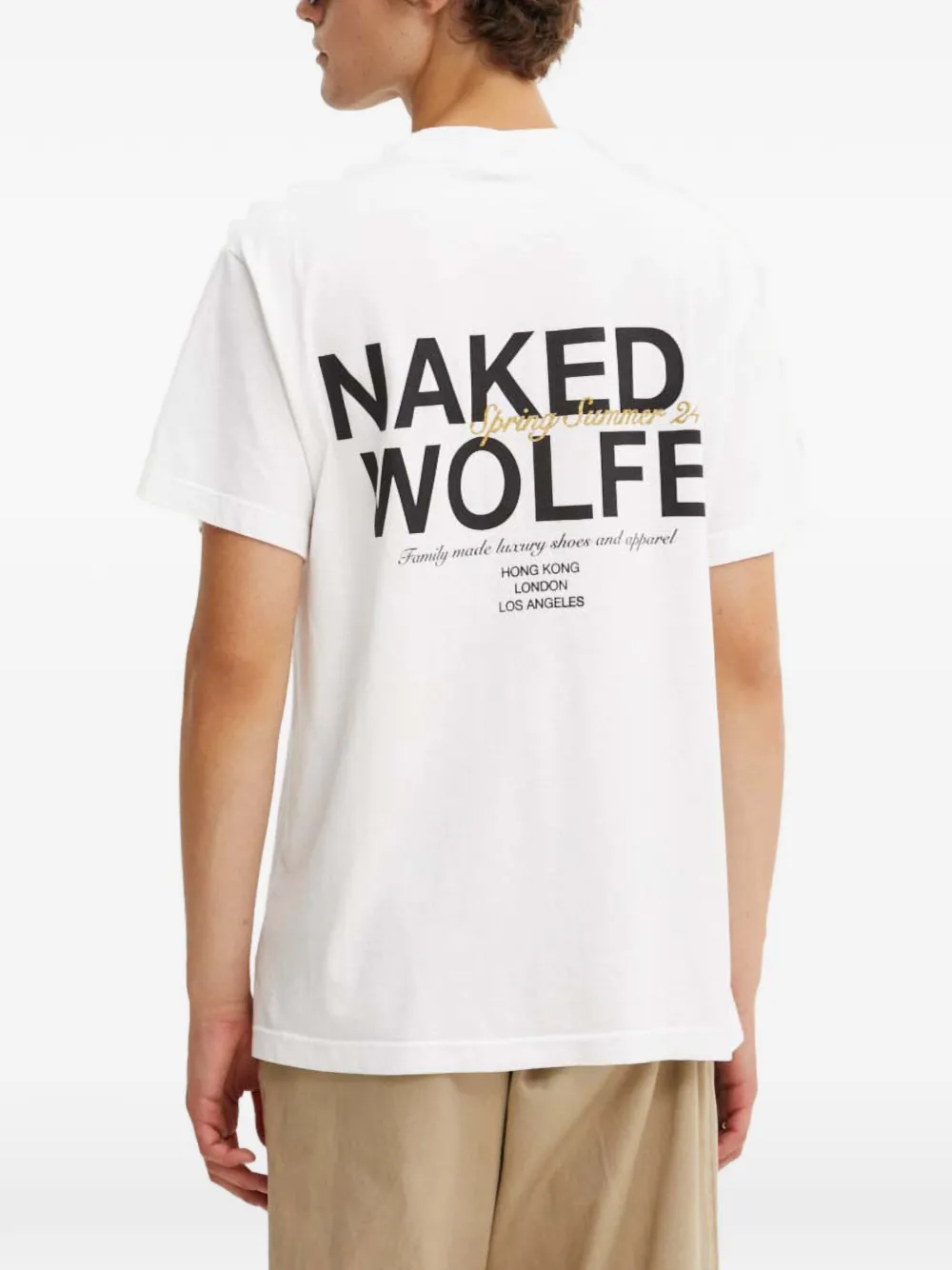 NAKED WOLFE logo-print T-shirt - Wit