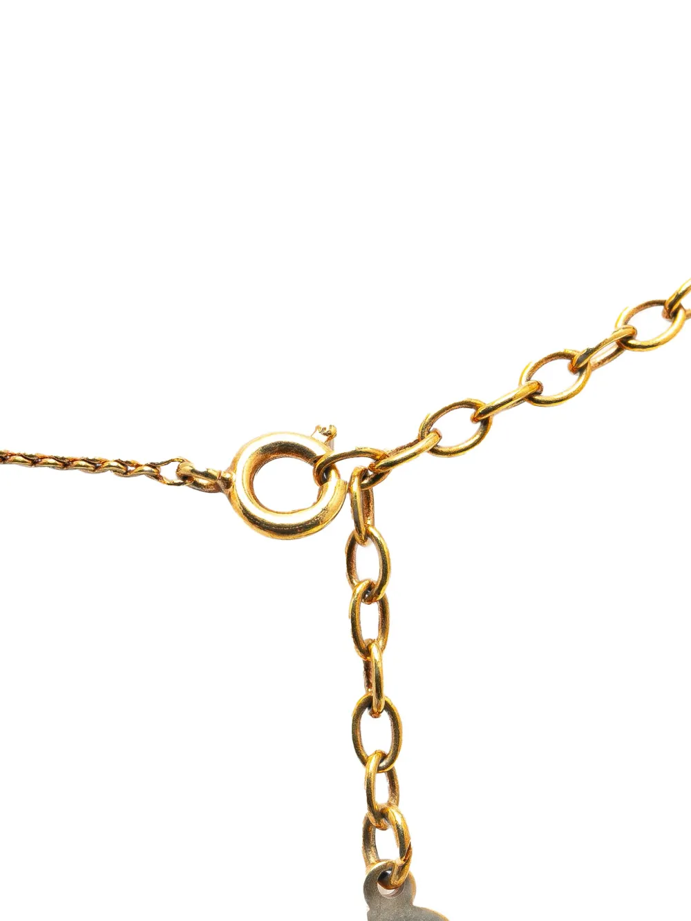 Christian Dior Pre-Owned 20th Century Gold Plated Oval Crystal Pendant costume necklace - Goud