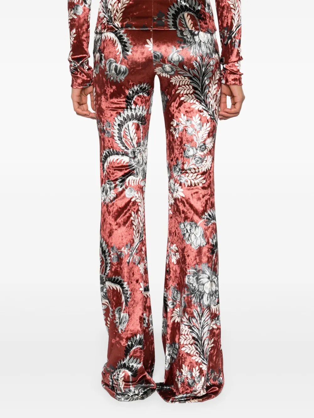 【関税&送料込】Etro Chenille Trousers With Multicolor Print ETRO Printed Chenille Trousers | Brown | FARFETCH