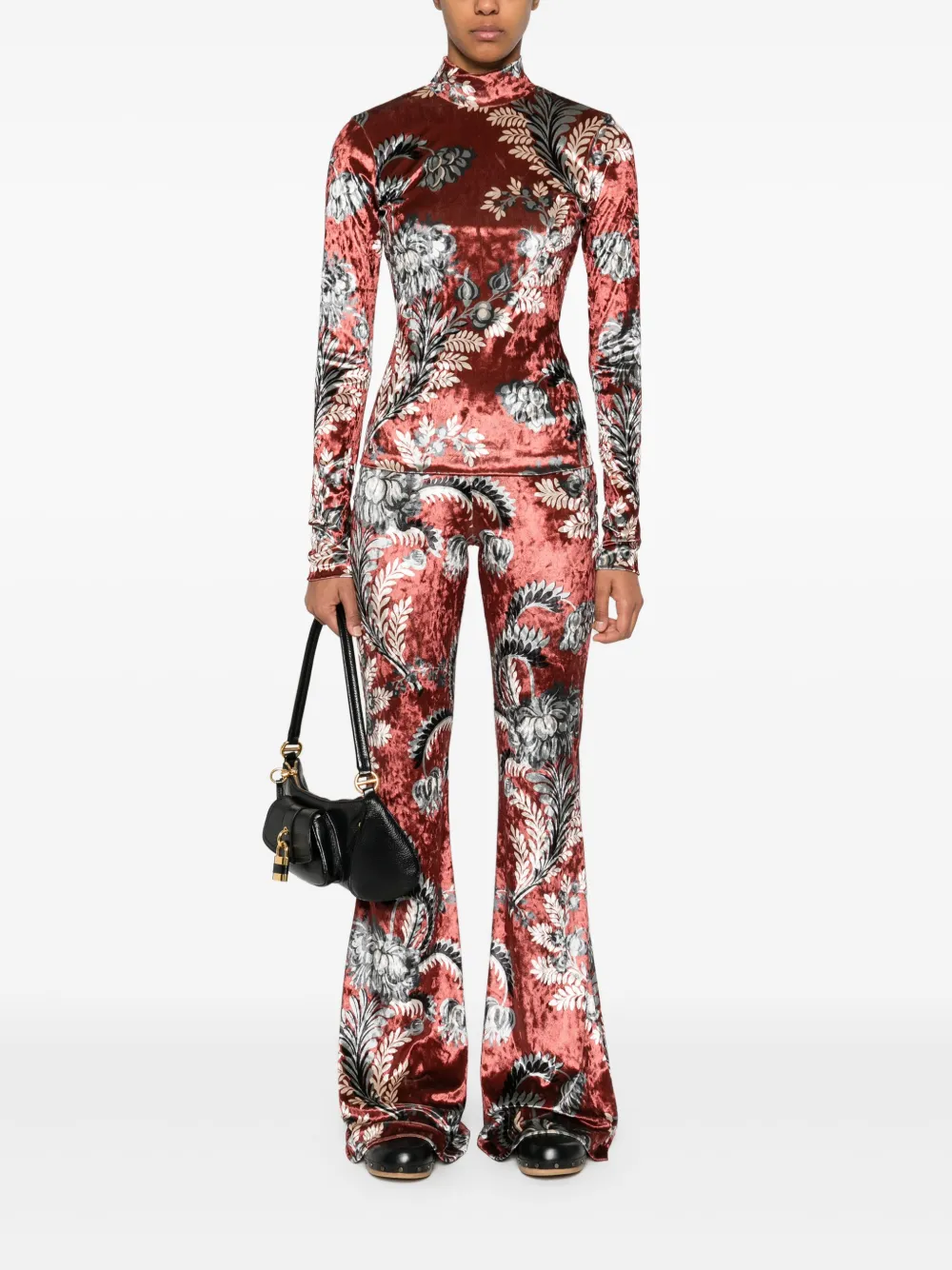ETRO printed chenille top - Bruin