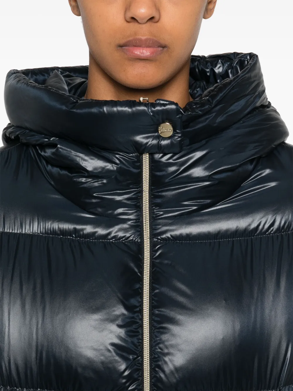 Herno Padded Parka Coat In Blue