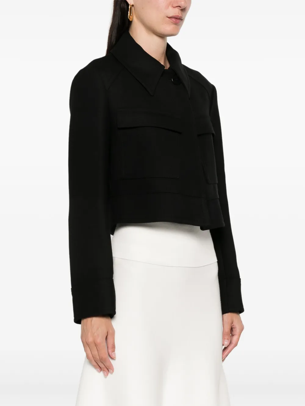 Joseph Womens Black Cranbrook Heritage Regular-fit Wool-blend Jacket In Black