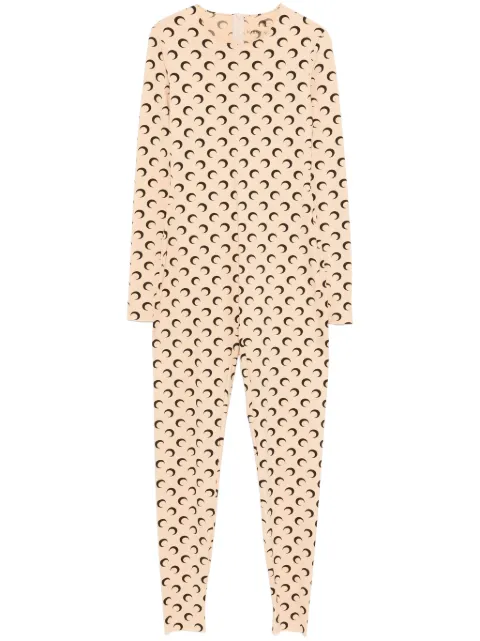 Marine Serre Moon-print jersey jumpsuit