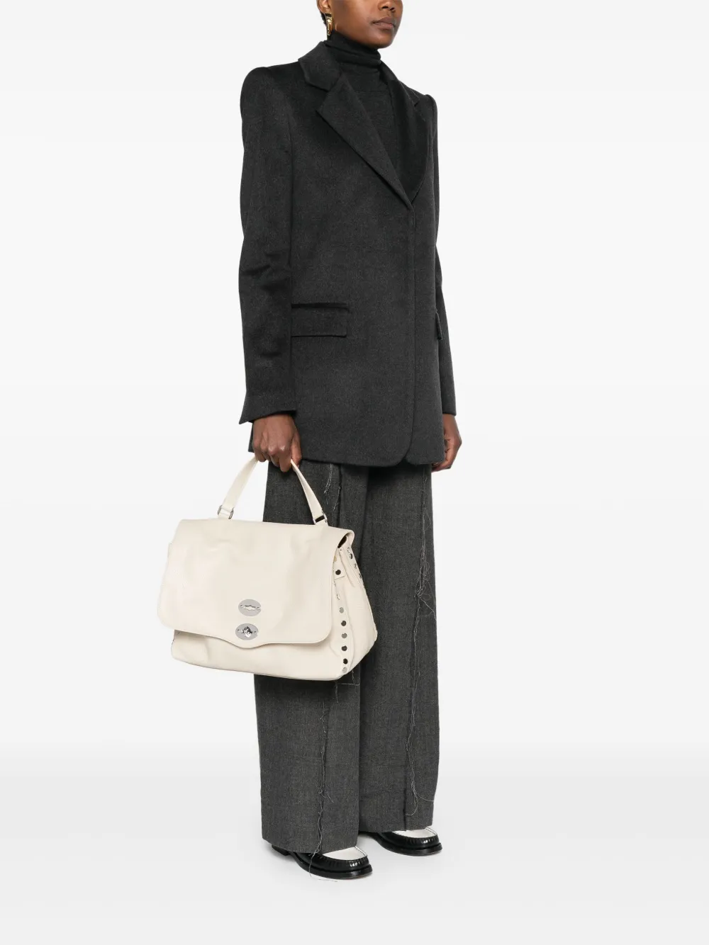 Zanellato medium Postina satchel bag - Wit