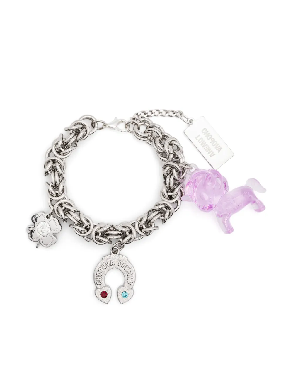 Chopova Lowena charm-detail Bracelet | Silver | FARFETCH