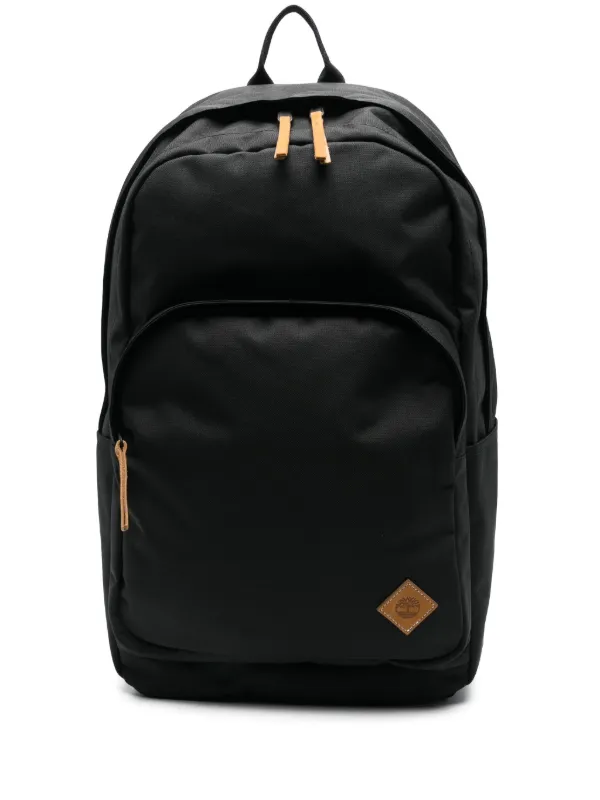 Timberland logo patch Backpack Black FARFETCH TR