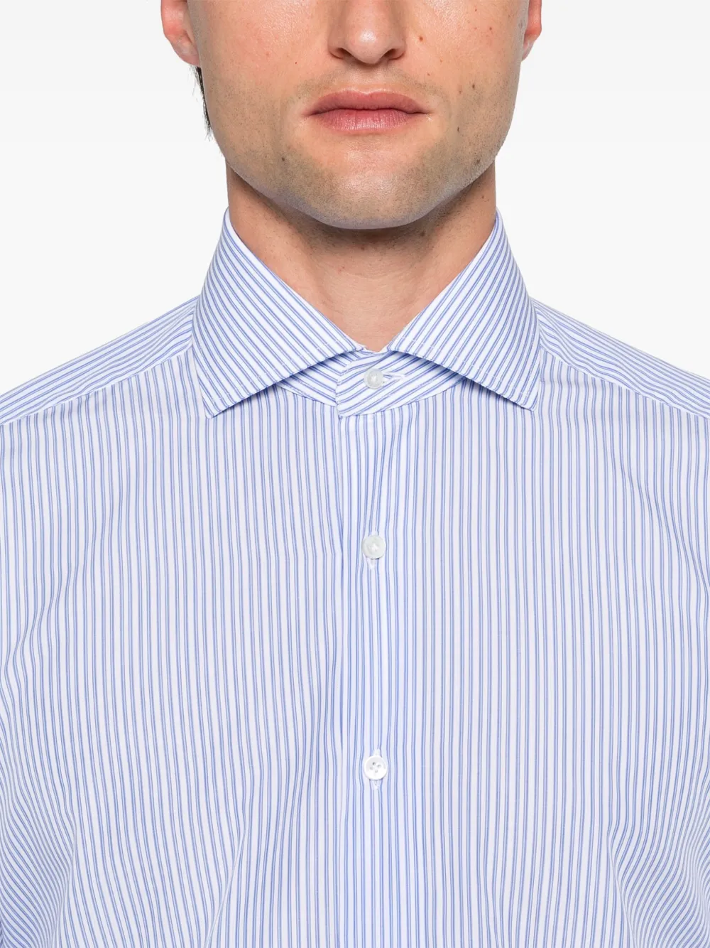 Barba Gestreept overhemd Blauw