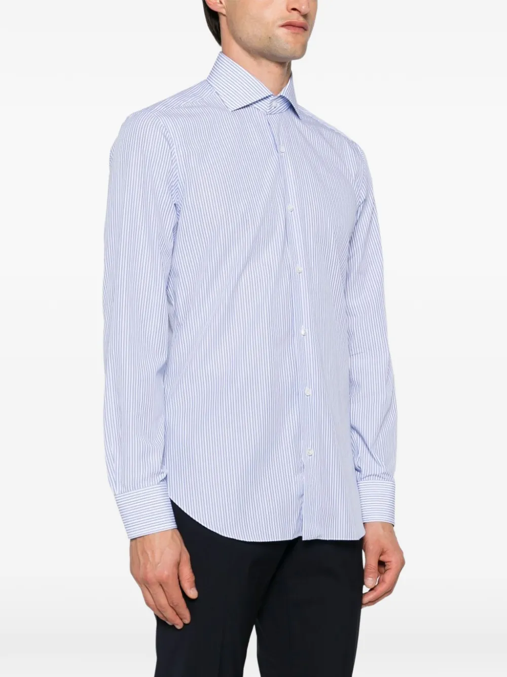 Barba Striped Shirt - Blue 