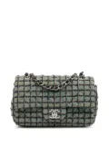 CHANEL Pre-Owned 2020 Mini Rectangular Classic Tweed Flap crossbody bag - Blue