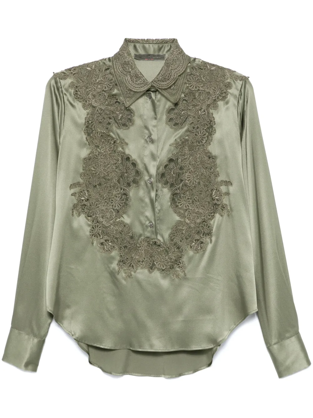 Ermanno Scervino Blouse met kanten detail Groen