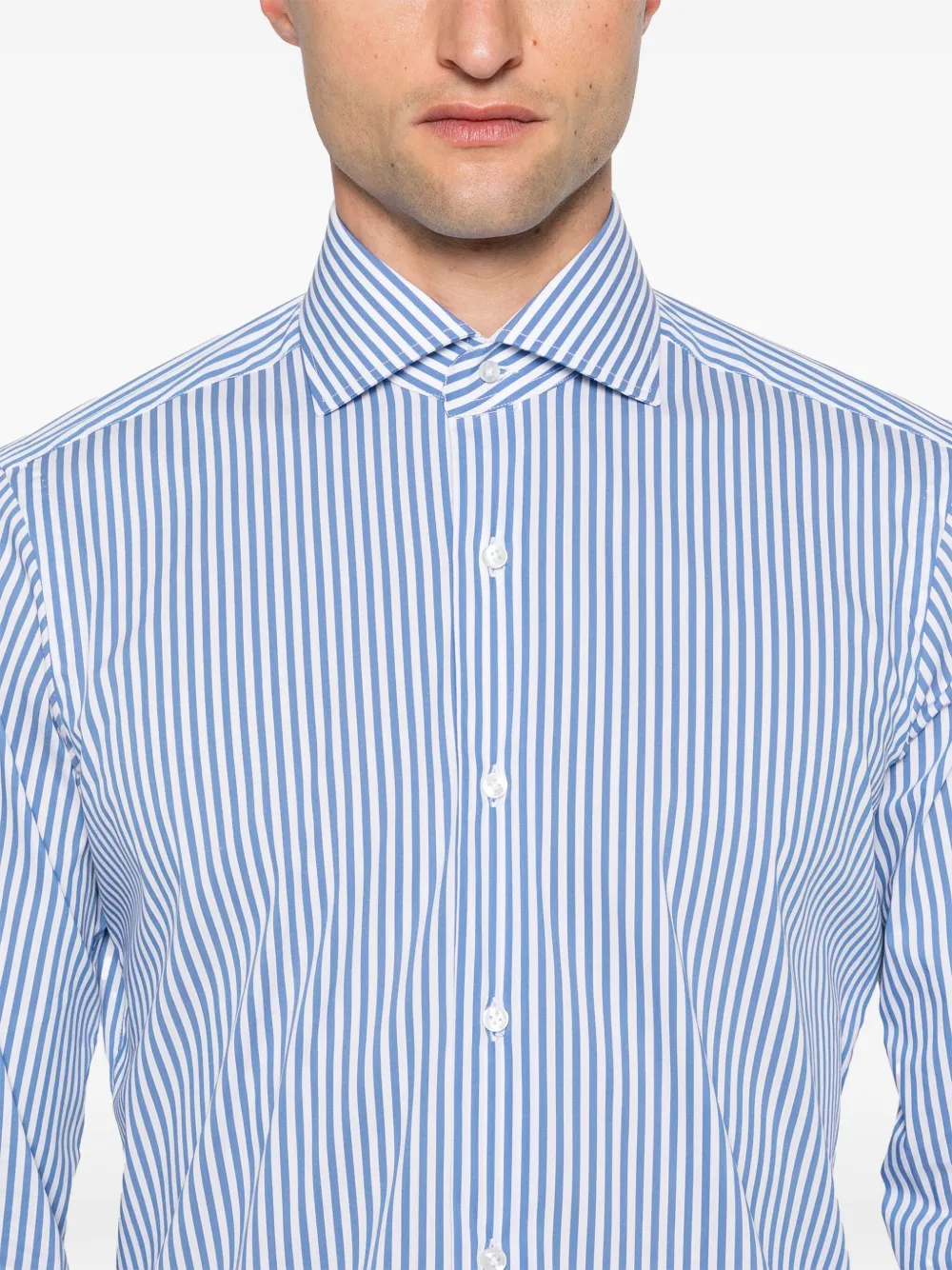 Barba Gestreept overhemd Blauw