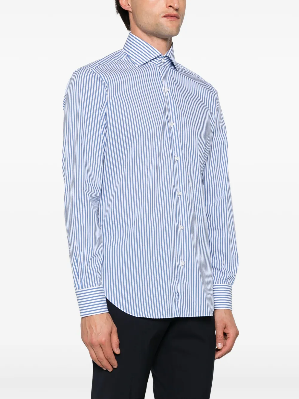 Barba Gestreept overhemd Blauw