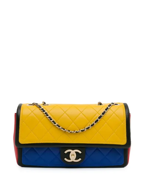 CHANEL 2012-2013 Medium Tricolor Lambskin Graphic Flap shoulder bag Women