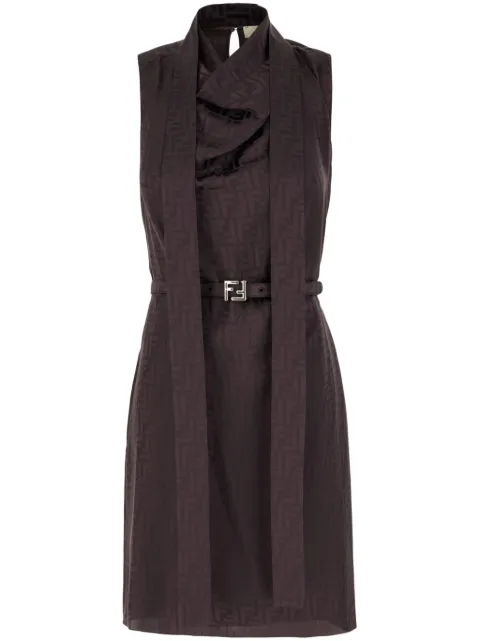 FENDI vestido corto con motivo FF