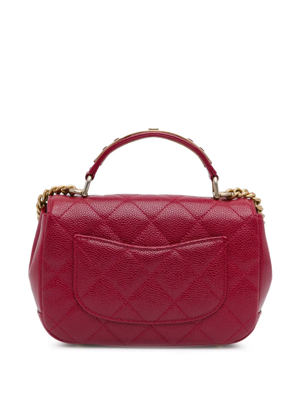 CHANEL Pre-Owned 2017-2018 Mini Caviar Carry Around Flap satchel - Rood