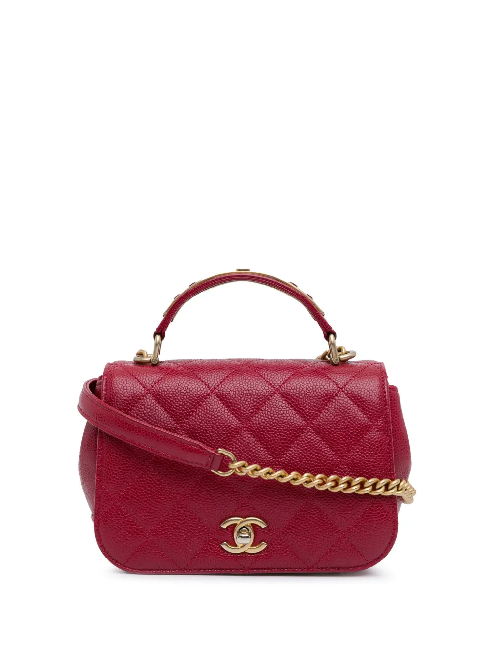 CHANEL Pre Owned Mini Sac a Main Carry Around Flap 2017 2018 Rouge FARFETCH FR