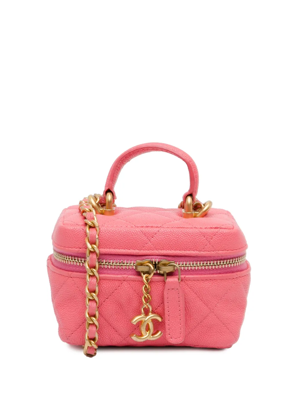 2024-25 秋冬新作  ハイブランドの CHANEL バニティバッグ チェーン キャビアレザー 2021 Pre-Owned バッグ