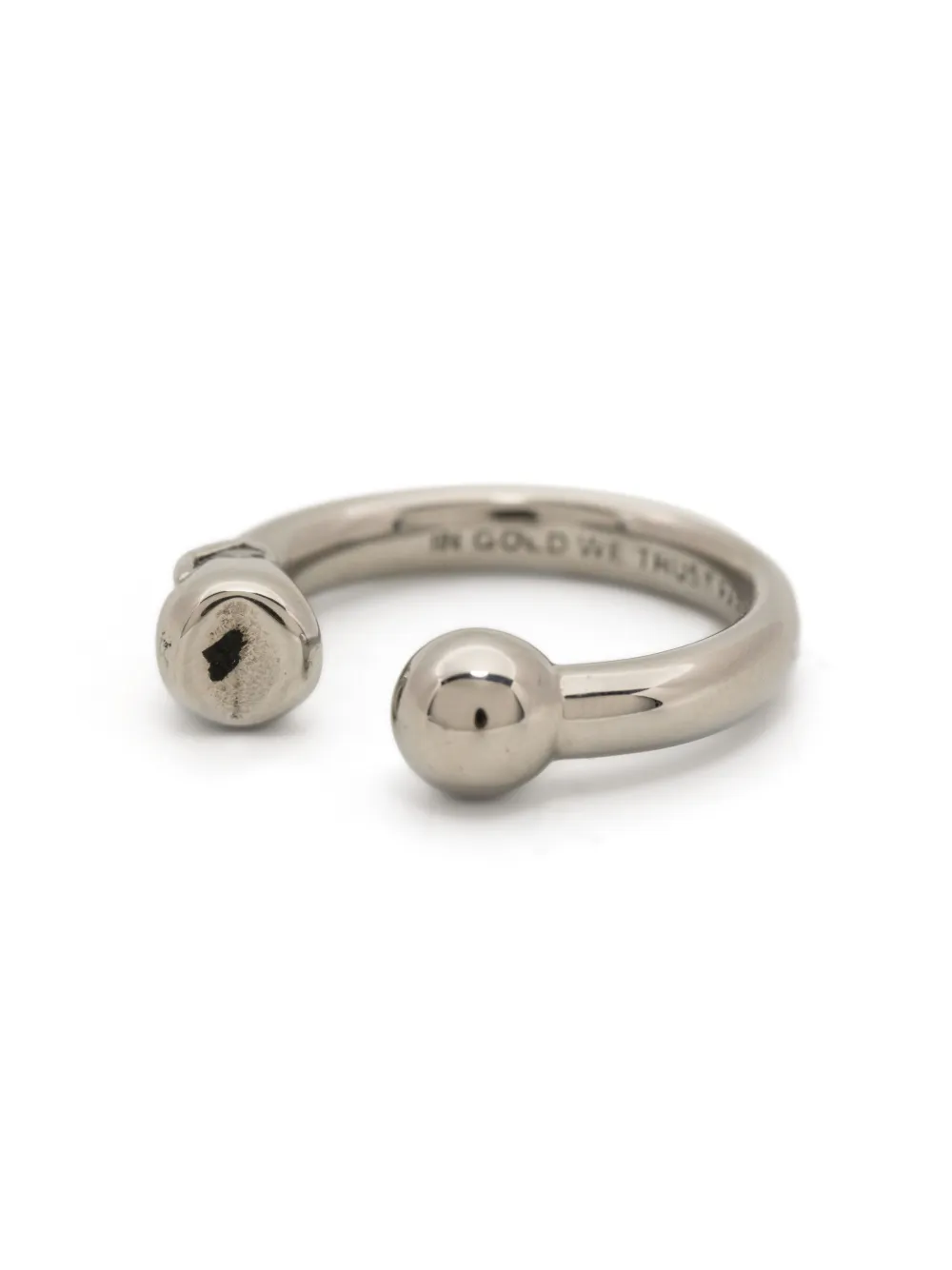 In Gold We Trust Paris Open-cuff Ring In 银色