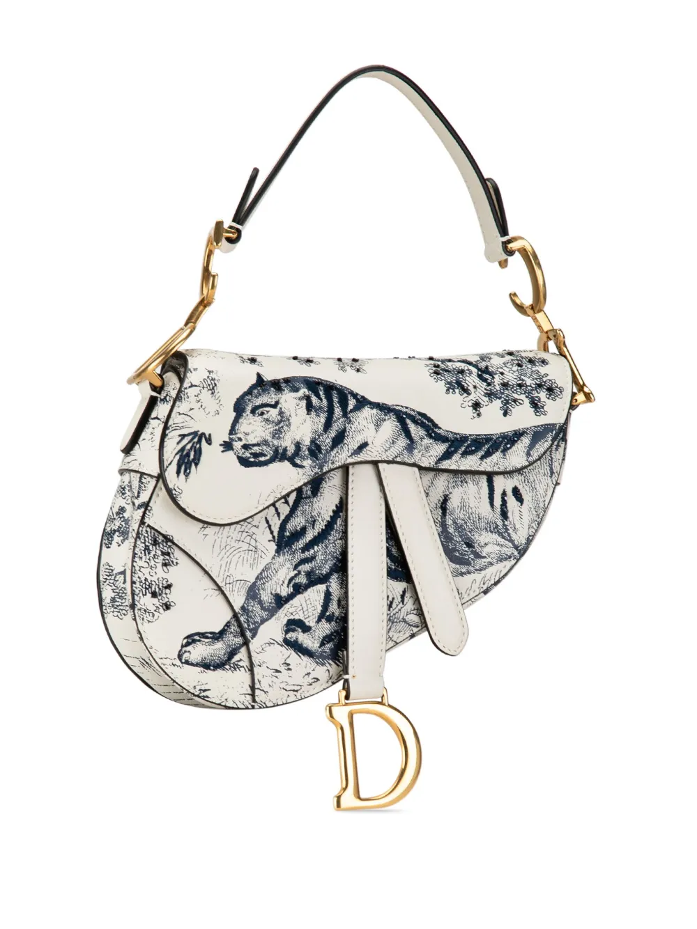 Cheap Christian Dior 2018 Mini Calfskin Toile de Jouy Saddle shoulder bag Women