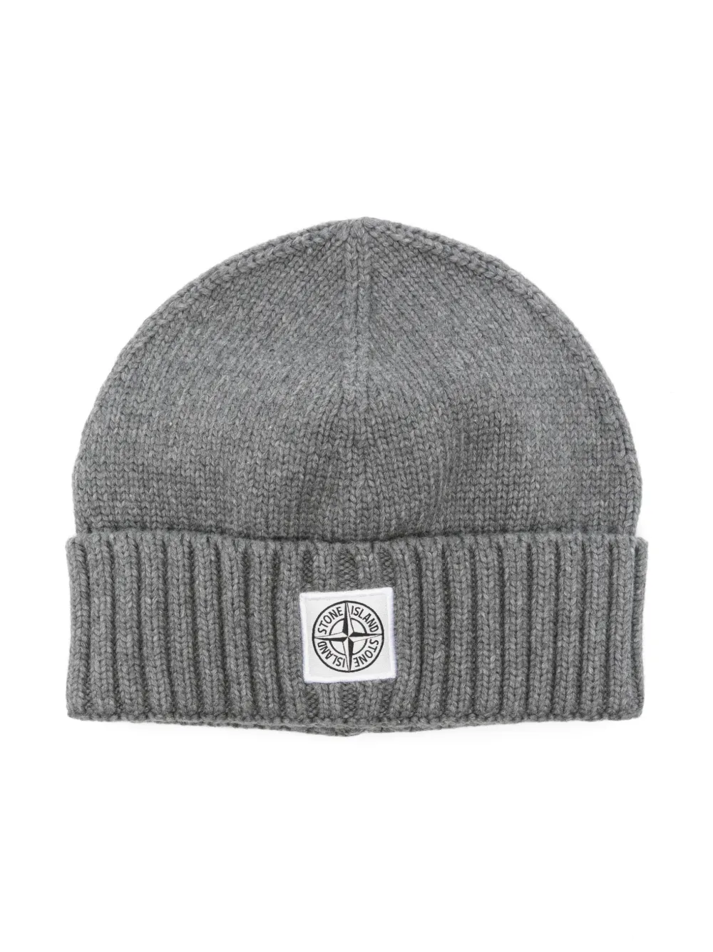 Stone Island Junior Compass-patch beanie - Grey