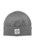 Stone Island Junior Compass-patch beanie - Grey