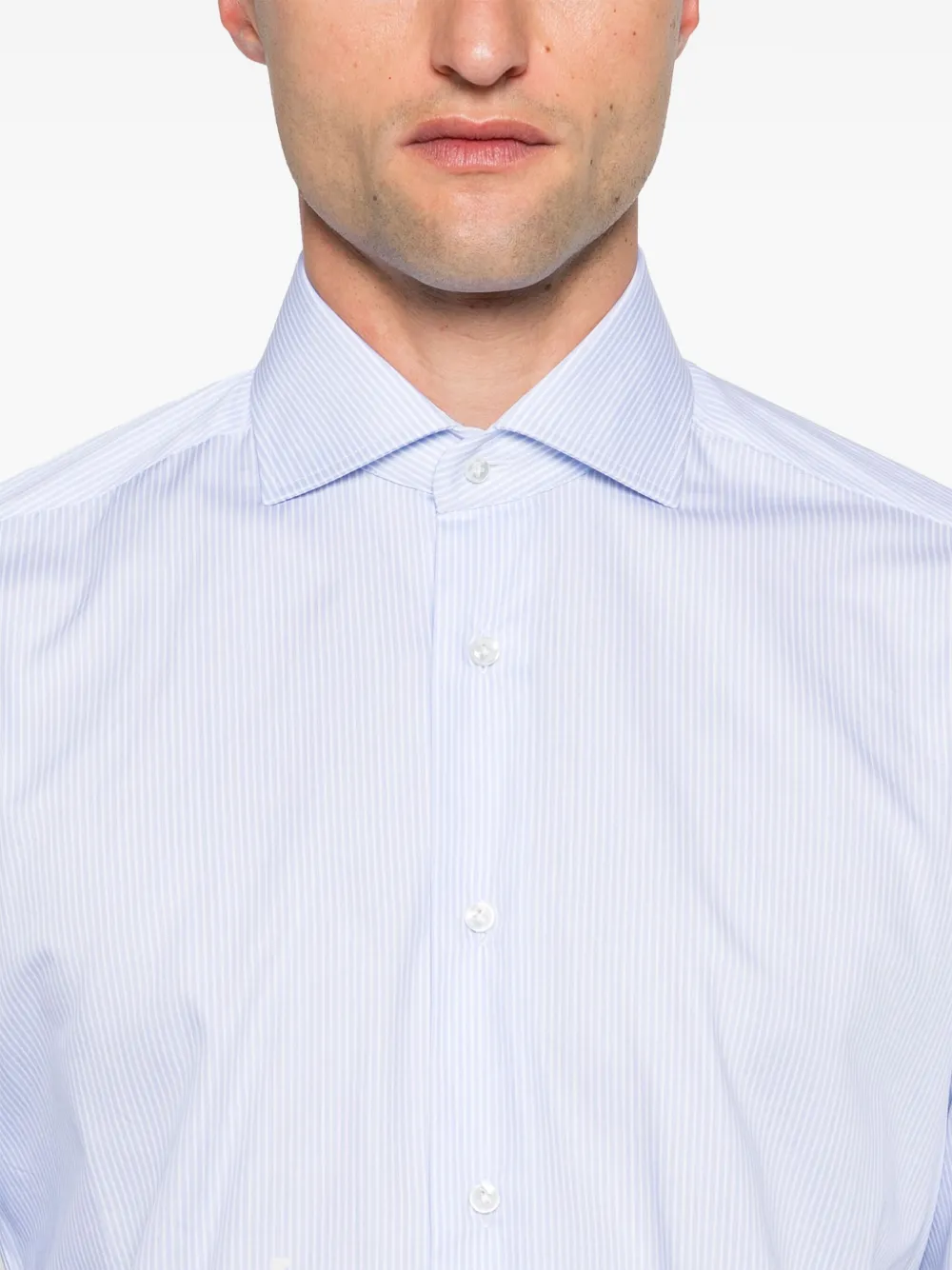 Barba Gestreept overhemd Blauw