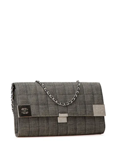 CHANEL Pre-Owned 2002-2003 Denim Choco Bar Chain Flap shoulder bag 8V3JK9DB4LX10BWH - 2