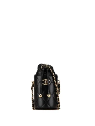 CHANEL Pre-Owned 2021 キルティング バケットバッグ マイクロ 