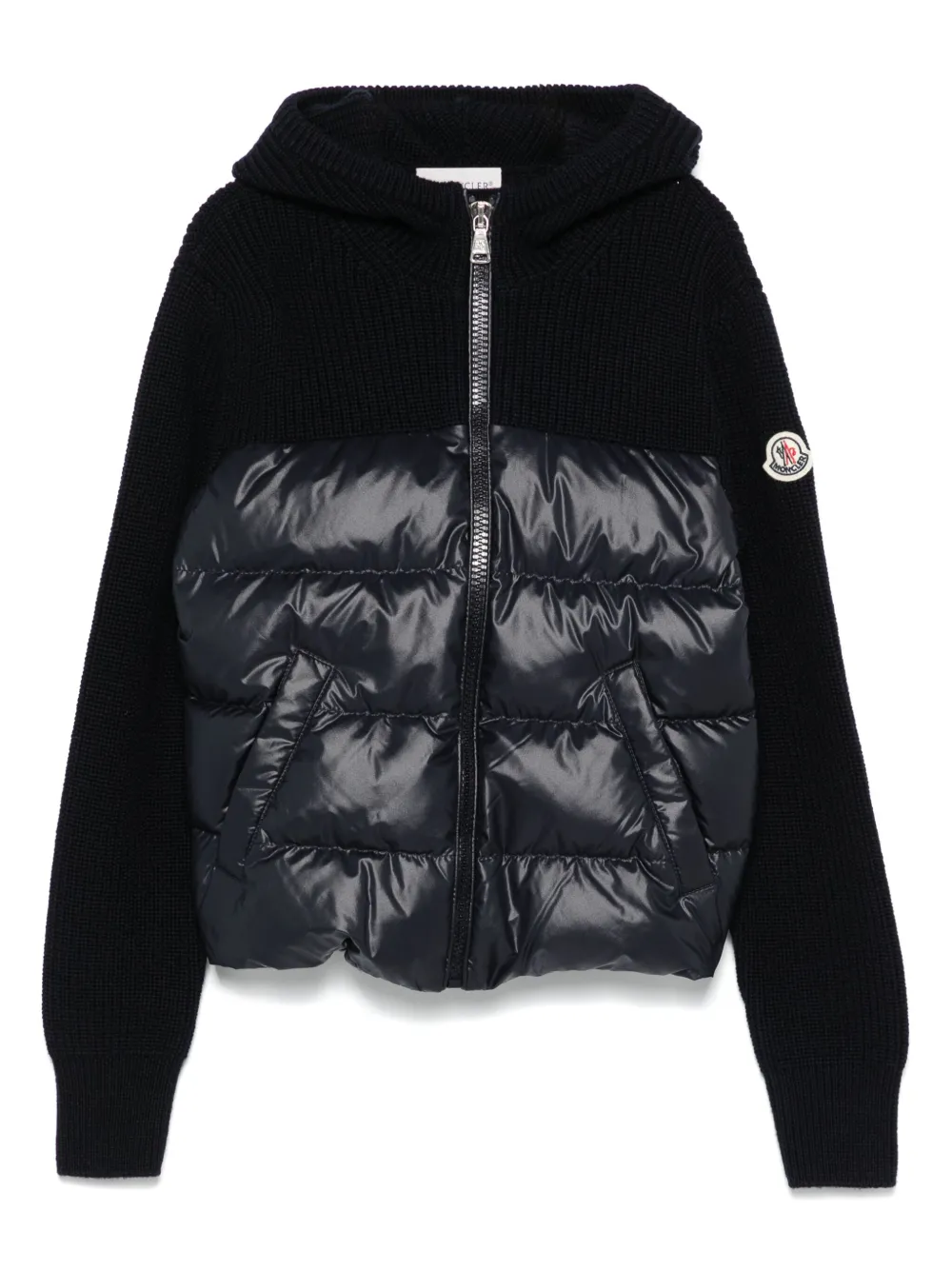 Moncler Enfant panelled cardigan - Blue
