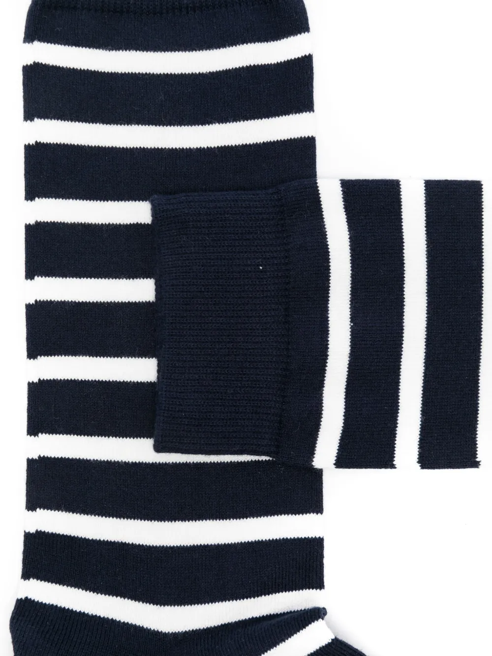 Sunspel Gestreepte sokken - Blauw