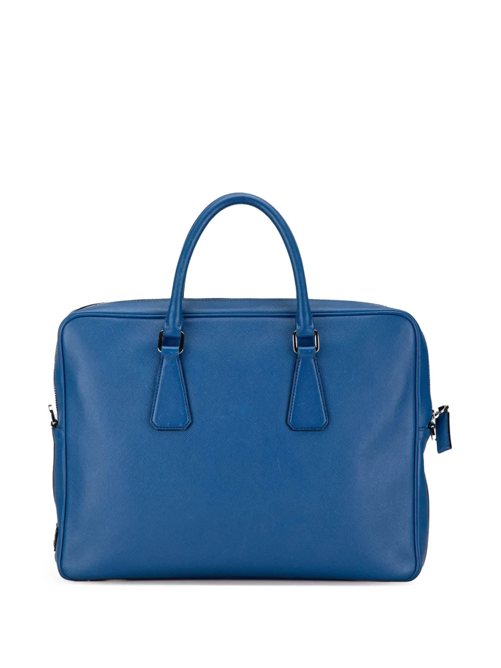 Prada Pre-Owned 2000-2023 Saffiano Zip Briefcase business bag - Blauw